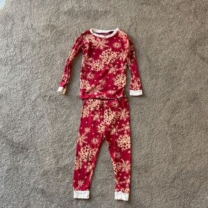 Burt's Bees Red and Cream Snowflake Pajama Set